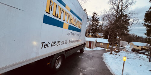 Vinterbild på lastbil